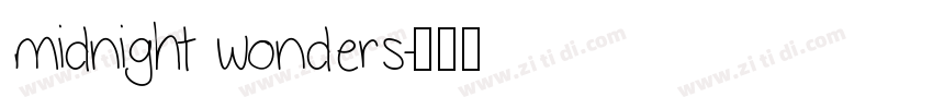 midnight wonders字体转换